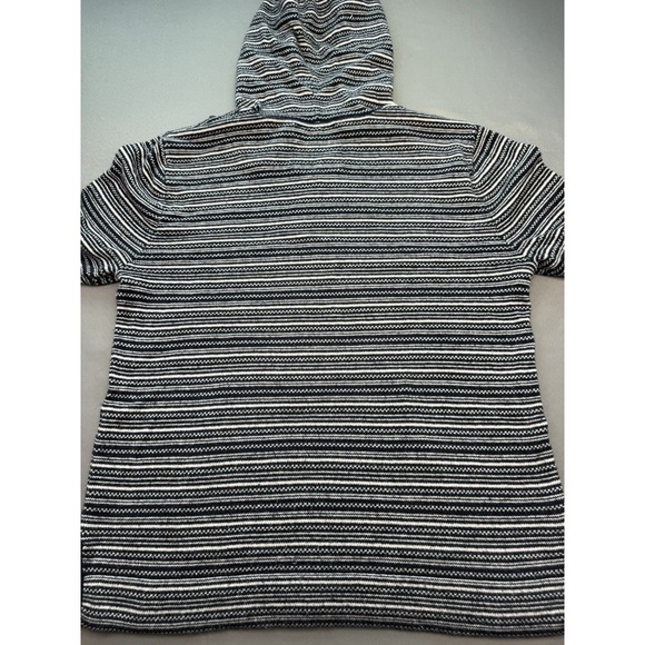 Hollister Hoodie Men's XL Navy White Striped Front Pocket‎ 100% Cotton - Picture 6 of 9